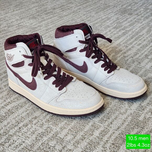 Nike Other - Nike men Air Jordan 1 x A Ma Maniére sail & burgundy hi-top sneakers size 10.5